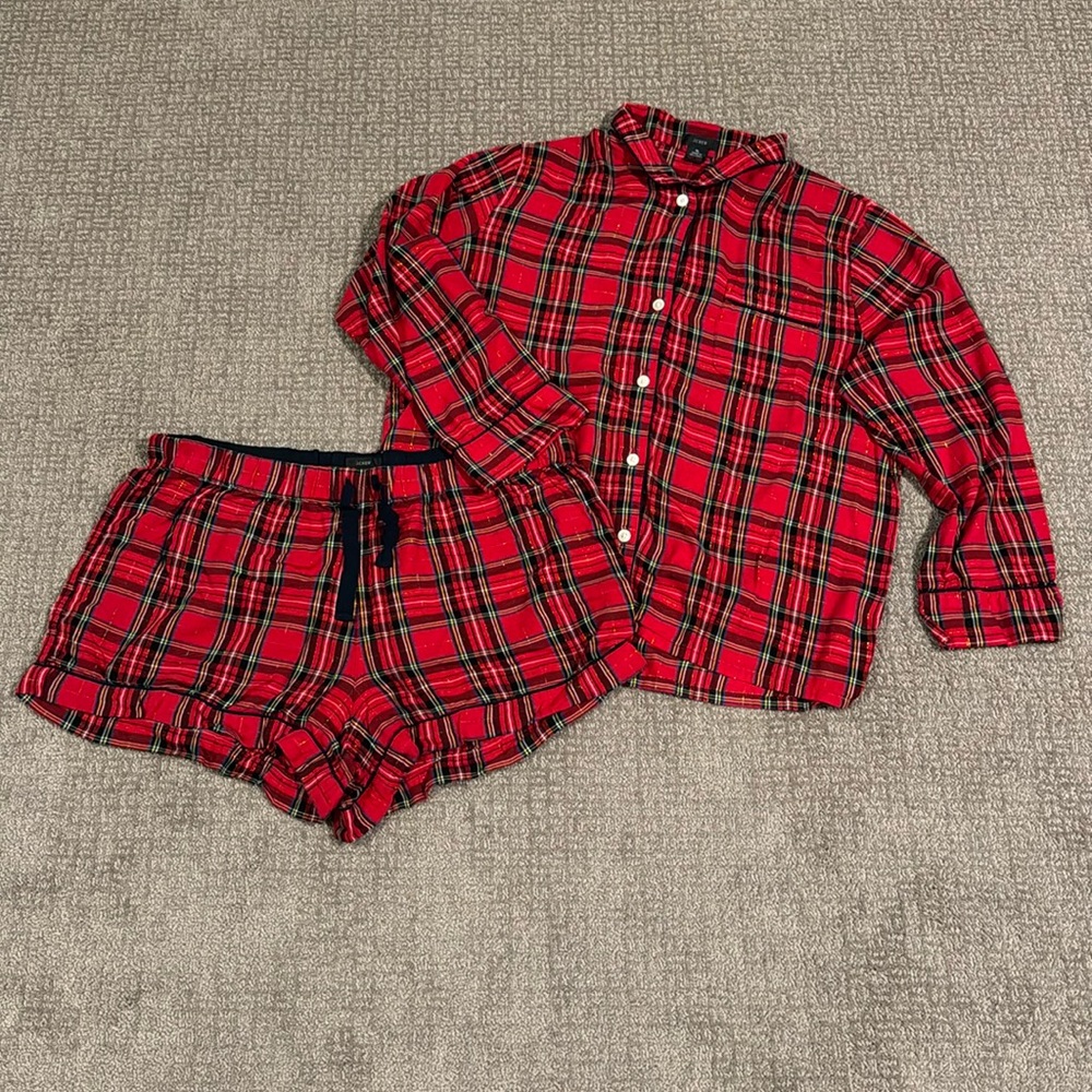 J. Crew PJ Set, Long Sleeve and Shorts